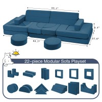 Edbuosy 22Pcs Modular Kids Play Couch Kids Couch For Playroom Bedroom Living Rooms 500Diy Creativing Couch For Inspiring Chil