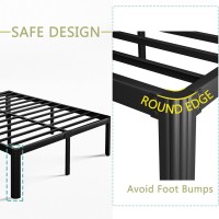 Keramik 18 Inch High King Size Bed Frame Metal Platform King Bed Frame No Box Spring Needed With Round Edge Easy Assembly Hea