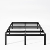 Keramik 12 Inch High Full Size Bed Frame No Box Spring Needed Full Bed Frame Metal With Round Edge Easy Assembly Heavy Duty