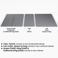 Greaton 15Inch Split Bunkie Board For Mattressbed Fully Assembled Improved Comfort And Support Queenfold Grey