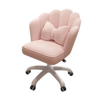 Cpaps Ergonomic Office Chair - Back Desk Chair,Computer Chair, Household Girl Makeup Chair, 360 Rotation, Height Adjustable, Load-Bearing Capacity Of 200Kg, (Pink/Off White)