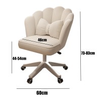 Cpaps Ergonomic Office Chair - Back Desk Chair,Computer Chair, Household Girl Makeup Chair, 360 Rotation, Height Adjustable, Load-Bearing Capacity Of 200Kg, (Pink/Off White)