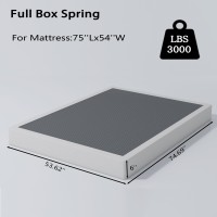 Vaciwe 6 Inch Full Box Spring And Cover Set Box Springs Full Size Heavy Duty Mattress Foundation Easy Clean Cover Simple Ass