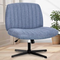 Orange Factory Cross Legged Office Desk Chair No Wheels Fabric Padded Modern Swivel Height Adjustable Wide Seat Computer Task Va