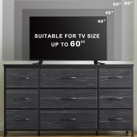 Enhomee Dresser Tv Stand With 9 Drawers For 60 Tv Stand For Bedroom Long Dresser For Bedroom Wide Dressers Chests Of Drawers