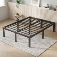 Novilla King Size Bed Frame 14 Inch Metal Platform Bed Frame King Size With Storage Space Under Bed Heavy Duty Steel Slat Supp