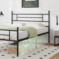 Novilla Queen Size Bed Frame With Headboard And Footboard 14 Inch Metal Platform Bed Frame Under Bed Storage Strong Metal Sla