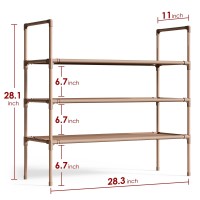 Sakugi Shoe Rack With Nonwoven Fabric Xlarge Shoe Organizer 3Tier Shoe Storage Rack Sturdy Shoe Rack For Closet Garage