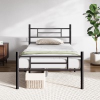 Novilla Twin Bed Frame With Headboard And Footboard 14 Inch Metal Platform Bed Frame Under Bed Storage Strong Metal Slats Sup