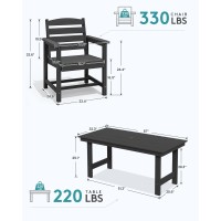 Serwall Patio Dining Chair Set Of 2 Black