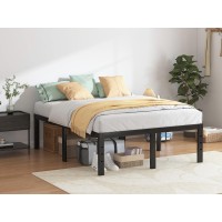 Qeromy Queen Bed Frame 18 In Sturdy Platform Bed Frame Queen Size Heavy Duty Metal Bed Frame No Box Spring Needed Quick Ea