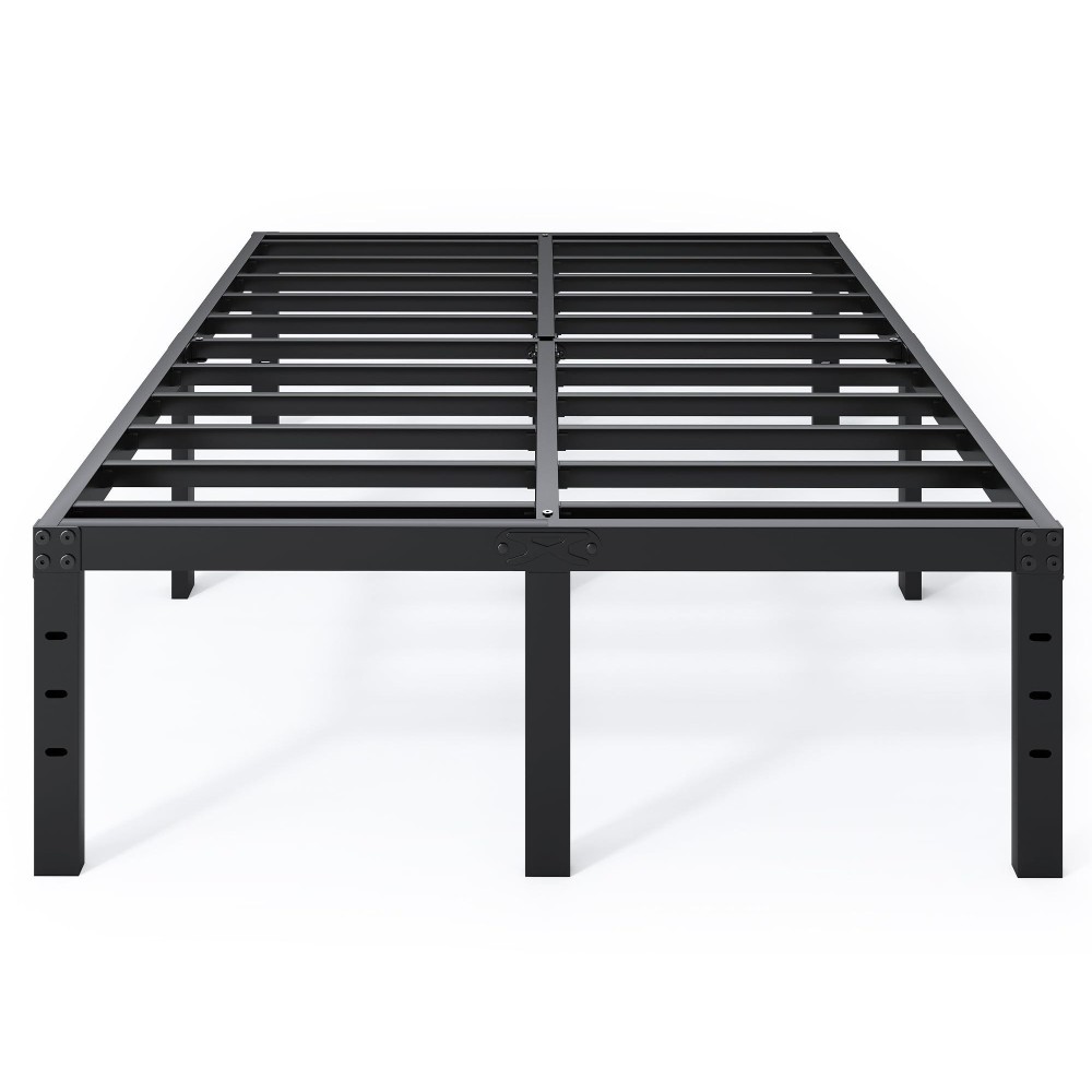 Qeromy Full Size Bed Frame 18 In Sturdy Platform Bed Frame Full Heavy Duty Metal Bed Frame No Box Spring Needed Quick Easy