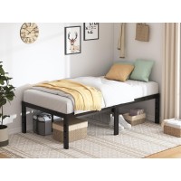 Qeromy Twin Xl Bed Frames 18 In Sturdy Platform Bed Frame Twin Xl Heavy Duty Metal Bed Frame No Box Spring Needed Quick Ea