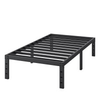 Shland Twin Xl Bed Frames No Box Spring Needed 14 Inch Metal Platform Bed Frame Mattress Foundation With Steel Slats Support N