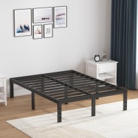 Shland King Size Bed Frame 14 Inch Heavy Duty Metal Platform Bed Frame No Box Spring Needed Mattress Foundation Storage Space