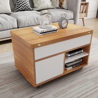 EESHHA Coffee Table 31.4 Coffee Tables with Universal Wheels, Lift Top Lift Tabletop, Center Table with Drawers and Hidden Compartment, for Living Room, Living Room Tables
