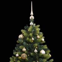 vidaXL Artificial Hinged Christmas Tree 300 LEDs & Ball Set 70.9