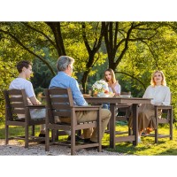 Serwall Patio Dining Table Sets 5Piece Outdoor Hdpe Dining Furniture Set With Umbrella Hole Cutout Table And 4 Chairs All We