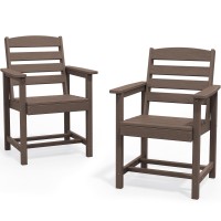 Serwall Patio Dining Chair Set Of 2 Coffee