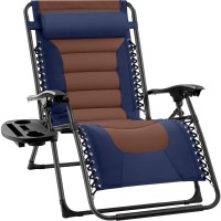 Best Choice Products Oversized Padded Zero Gravity Chair Folding Outdoor Patio Recliner Xl Anti Gravity Lounger For Backyard W