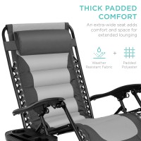 Best Choice Products Oversized Padded Zero Gravity Chair Folding Outdoor Patio Recliner Xl Anti Gravity Lounger For Backyard W