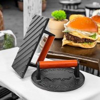 Vivicreate Burger Smasher Patty Smasher Burger Smash Hamburger Smasher Press Bacon Press Grill Press Meat Press With Wood Handl