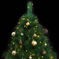 vidaXL Artificial Hinged Christmas Tree 300 LEDs & Ball Set 70.9