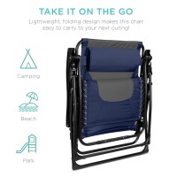 Best Choice Products Oversized Padded Zero Gravity Chair Folding Outdoor Patio Recliner Xl Anti Gravity Lounger For Backyard W