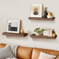 Lavie Home Floating Shelves 156 Inch Wall Shelf Set Of 3 Hanging Shelf With Invisible Brackets Wall Decor For Bathroom Bedr