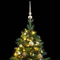 vidaXL Artificial Hinged Christmas Tree 300 LEDs & Ball Set 82.7
