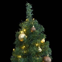 vidaXL Slim Christmas Tree 300 LEDs & Ball Set 118.1