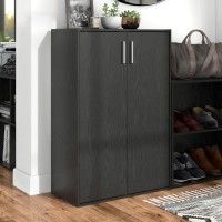 Homes Inside Out Apexa Stackable Wood Bookcase With Doors Cube Storage Organizer Shelves Small Food Pantry Dorm Teen Room