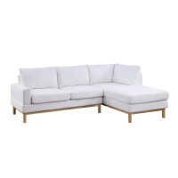Anisa White Sherpa Sectional Sofa with Right-Facing Chaise