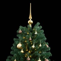 vidaXL Artificial Hinged Christmas Tree 300 LEDs & Ball Set 82.7