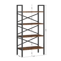 Homeiju 4 Tier Bookshelf 236 Width Kids Bookshelf With Storage Small Bookcase With Open Shelves Storage Organization For B