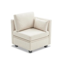 Weture Corner Seat Module For Modular Sectional Sofa Customizable Sectional Sofa Couch Accent Chair Beige