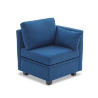 Weture Middle Module For Modular Sectional Sofa Customizable Sectional Sofa Couch Accent Armless Chair Blue