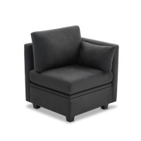 Weture Corner Seat Module For Modular Sectional Sofa Customizable Sectional Sofa Couch Accent Chair Darkgray