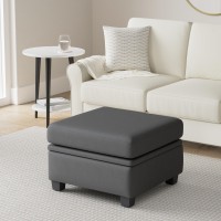 Weture Square Ottoman Module For Modular Sectional Sofa Storage Ottoman Seat Footrest Darkgray