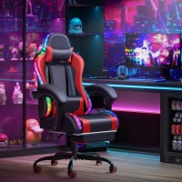 Homall Gaming Chair Video Game Chair With Footrest And Massage Lumbar Support Ergonomic Computer Chair Height Adjustable With