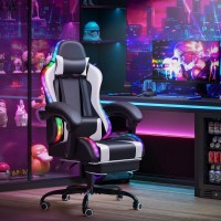 Homall Gaming Chair Video Game Chair With Footrest And Massage Lumbar Support Ergonomic Computer Chair Height Adjustable With