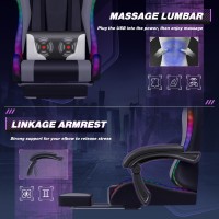 Homall Gaming Chair Video Game Chair With Footrest And Massage Lumbar Support Ergonomic Computer Chair Height Adjustable With