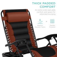 Best Choice Products Oversized Padded Zero Gravity Chair Folding Outdoor Patio Recliner Xl Anti Gravity Lounger For Backyard W