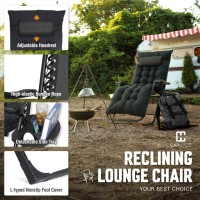 Caphaus Oversized Zero Gravity Lounge Chair Xl Zero Gravity Chair Folding Reclining Chair Wremovable Pad Side Tray Antigra