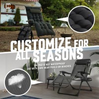 Caphaus Oversized Zero Gravity Lounge Chair Xl Zero Gravity Chair Folding Reclining Chair Wremovable Pad Side Tray Antigra