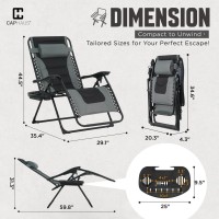 Caphaus Premium Xl Zero Gravity Padded Lounge Chair Oversized Zero Gravity Chair Zero Gravity Recliner Reclining Patio Chair