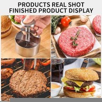 Meat Pie King Hamburger Press 3Pcs Round Burger Press Nonstick Adjustable Stainless Steel Hamburger Patty Maker For Kitchen Bbq