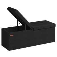 Songmics Storage Ottoman Foldable Storage Bench 15 X 43 X 15 Inches Flipping Lid 660 Lb Load Capacity For Entryway Living