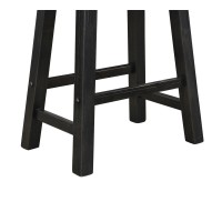 Boraam Sonoma Backless Saddle Kitchen Counter Stool Black Charcoal