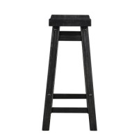 Boraam Sonoma Backless Saddle Kitchen Counter Stool Black Charcoal